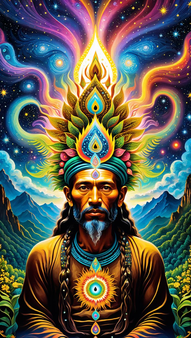 01830-2906903492-ayahuasca shamanic spirits, third eye awakening, dmt realm, meditating, starry galaxy, very artistic, visionary, vivid, colorful.png